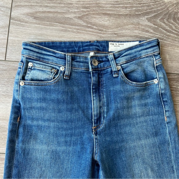 Rag and Bone Blue Nina High-Rise Skinny Jeans Exmoor - Picture 5 of 14